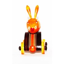 Etikoppaka Wooden Wheeled Bunny
